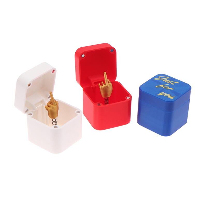 1 Bucată Imprimare 3D Deget Mijlociu Cutii Cadou de Crăciun Deget Mijlociu în Cutie Artizanat Decorativ Creativ Amuzant Joc de Familie Cadou Jucărie