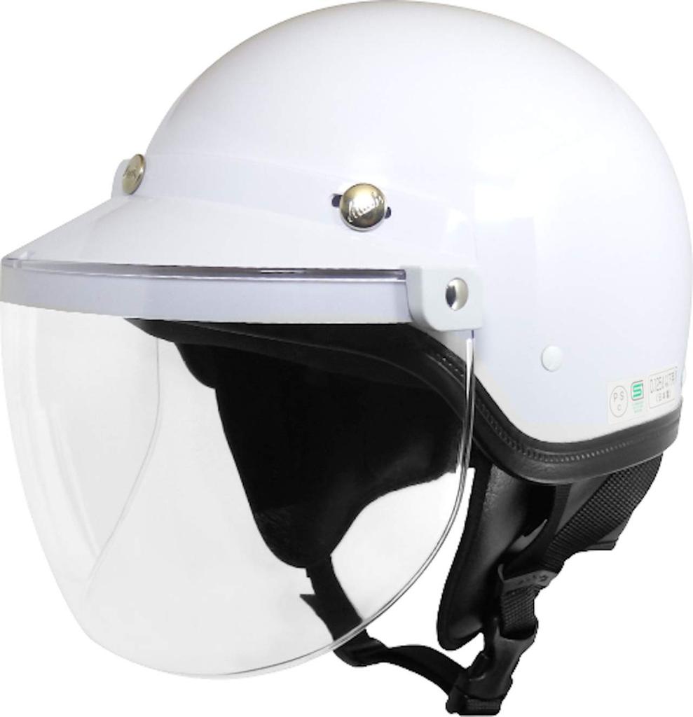 SANADA Helmet MACH Detachable Ear Flaps for Motorcycles up to 125cc White LL AJ-80 (60cm)