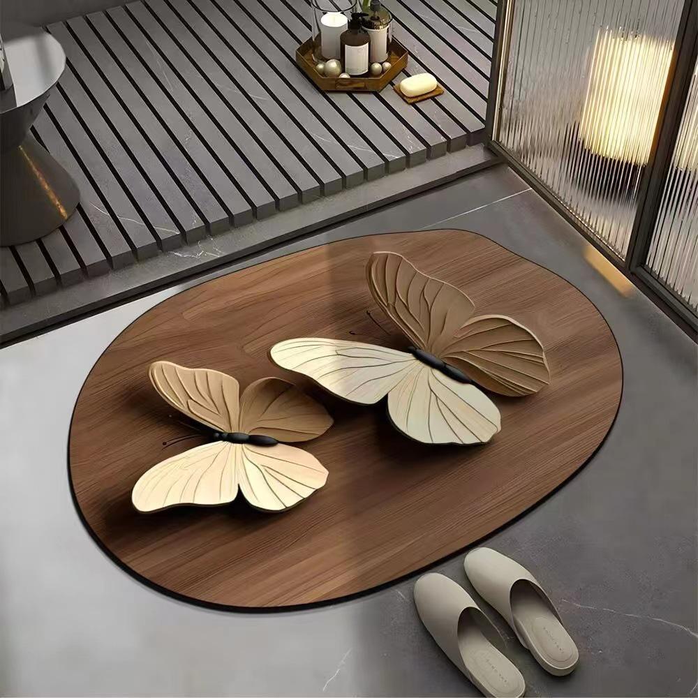 Irregular 3D Flower Diatom Mud Bathroom Anti-slip Absorbent Floor Mat