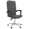 Office Chair with Reclining Function Grey Faux Leather