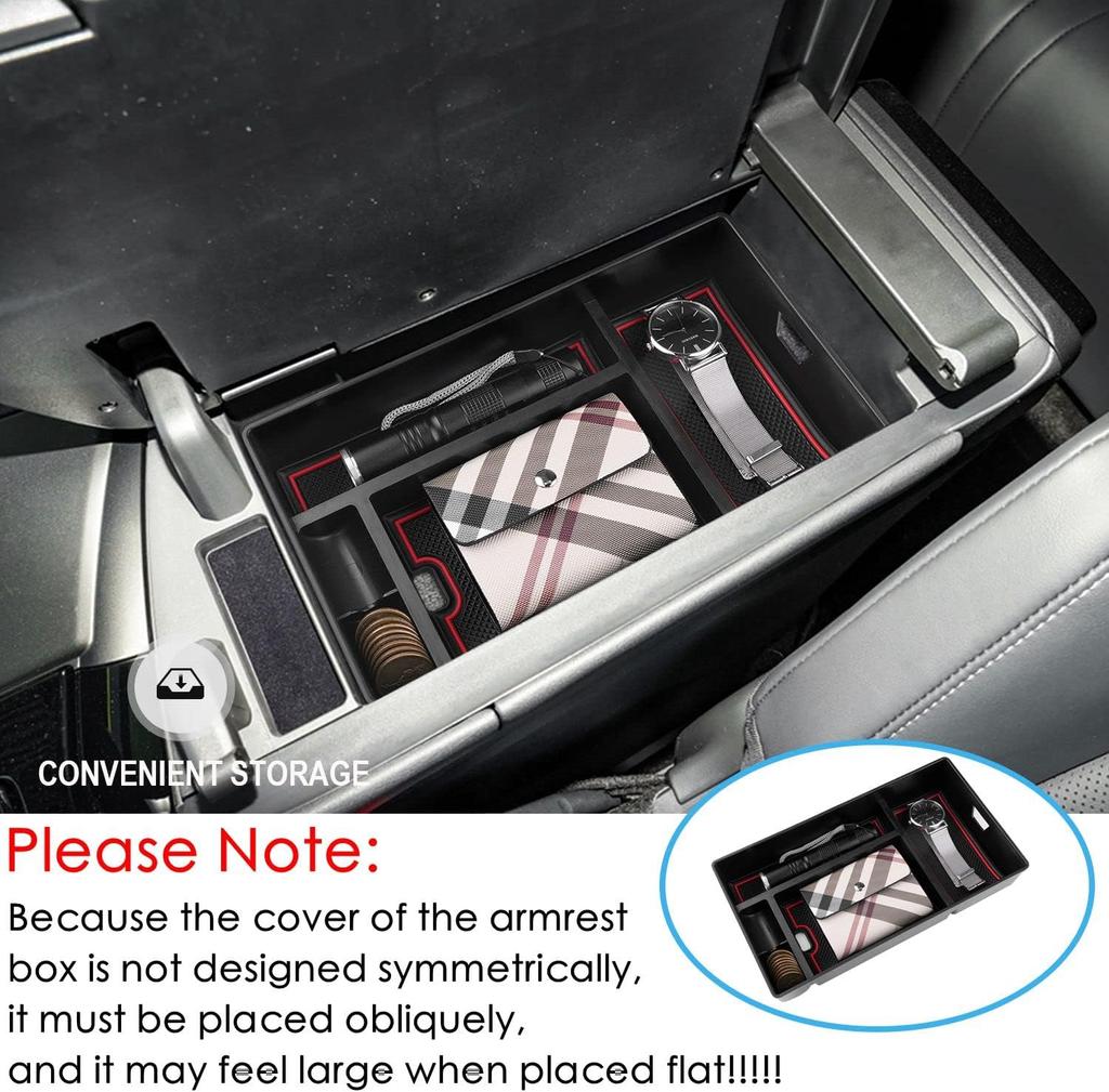 Console Organizer for 2022-2026 Lexus NX/RZ Accessories Armrest Storage Tray Black ABS High Quality Easy Install Space Saving