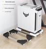 Adjustable Computer Tower Stand with Wheels and Cooling Shelf for Home Use