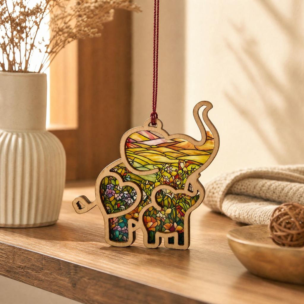 Wooden Decorative Figurine - Love and Loyalty Theme Home Shelf Decor Gift for and Family