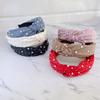 PROLY New Fashion Women Headband Shining Pearls Rhinestone Hairband Center Knot Casual Headwear Girls Hair Accessories