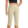 Pantalones de Moda para Mujer de Color Sólido con Bolsillos con Botones y Bajos Divididos Cintura Alta Deportes Yoga Casual Pantalones Recortados