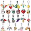 Fruit Food Charms Plata De Leyoriginal Strawberry Avocado Dessert Cake Charm Beads For Women Bracelet Accessory Diy Jewelry
