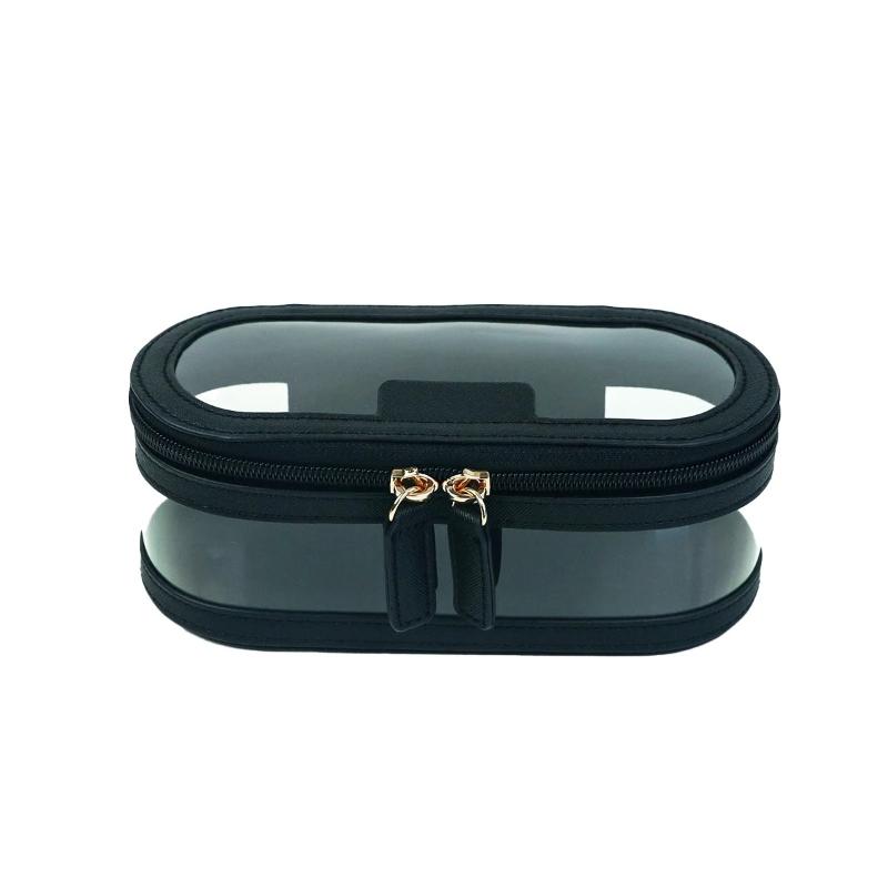Makeup Bag Woman PU Leather Cosmetic Bags Large Capacity Transparent Washroom Bag Portable Travel Waterproof Mmakeup Box Storage Bag
