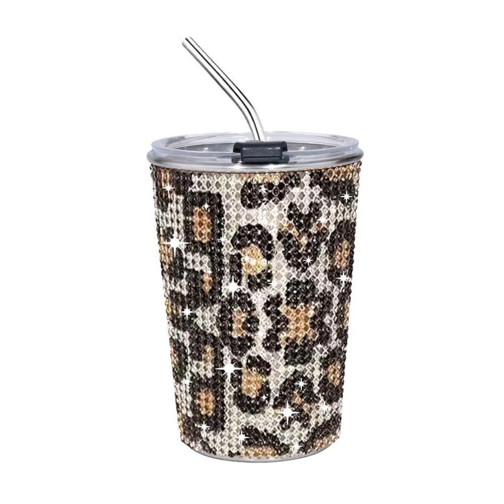 500ml Rhinestone Water Cup Sparkling Bling Stainless Steel Water Bottle Reusable Unbreakable Glitter Coffee Mug Bridemaid Gift