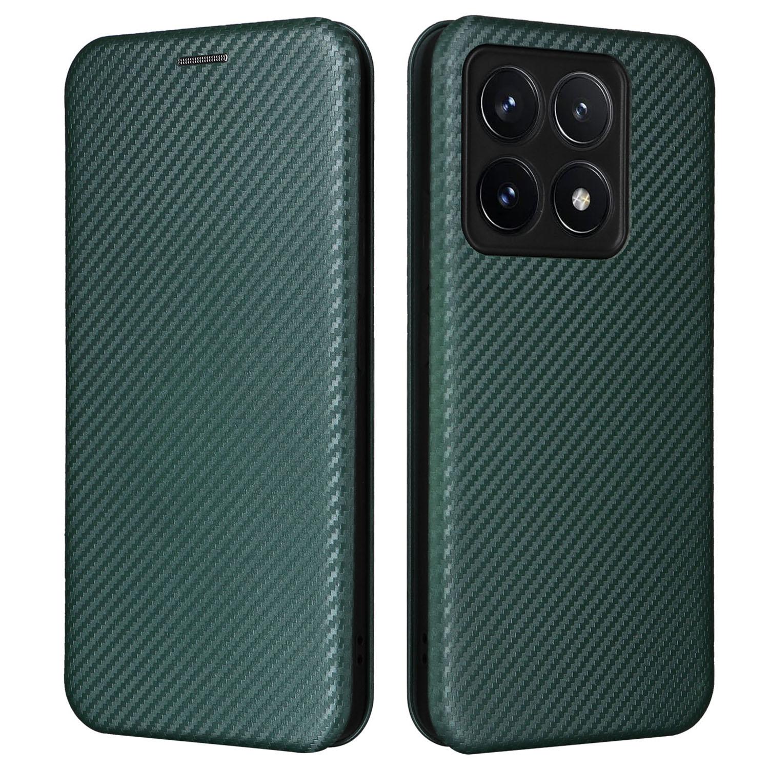 Чехол для Xiaomi 14T с текстурой углеродного волокна, ударопрочный чехол из ПУ-кожи A