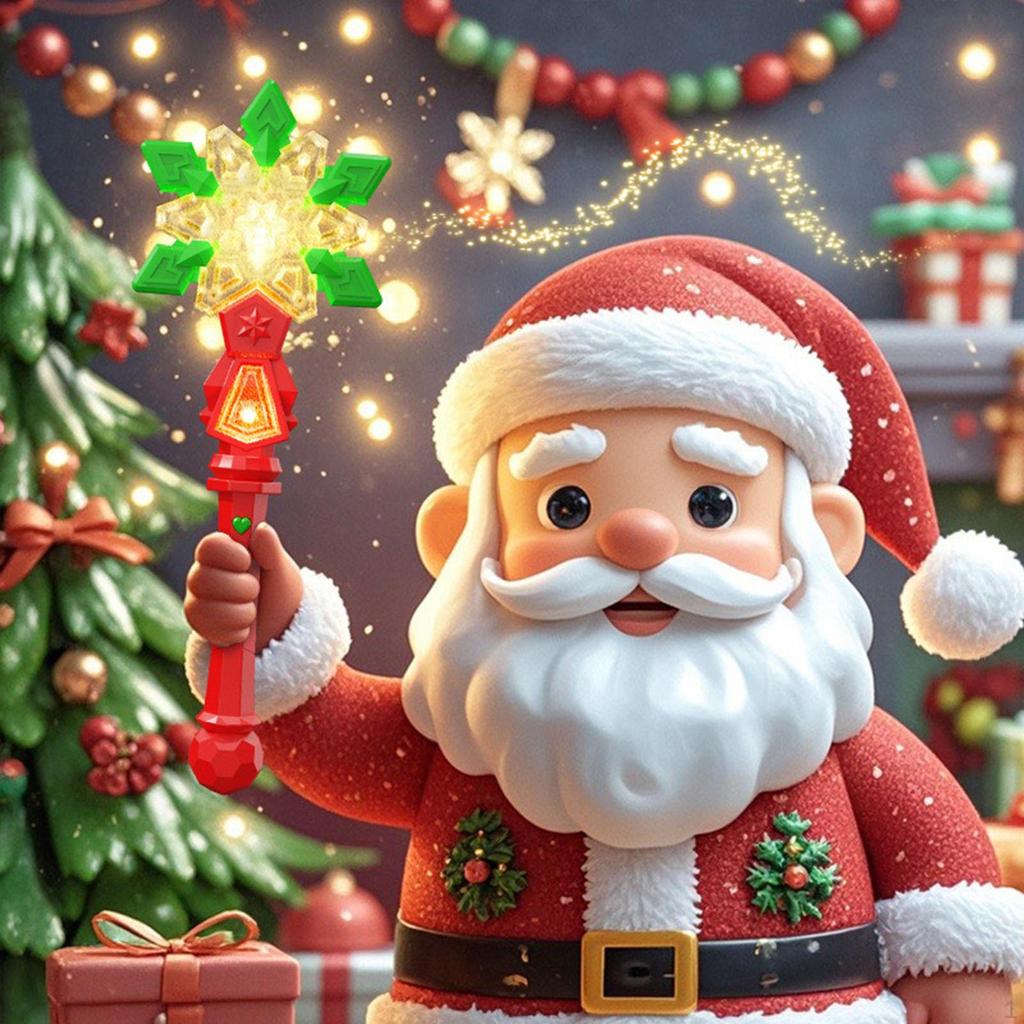 Glowing Snowflake Wand, Led Up Princess Stick Angel Wand for Christmas