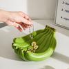 Creative Banana Shaped Storage Tray Ceramic Dessert Plate Tableware Storage Container  Snack