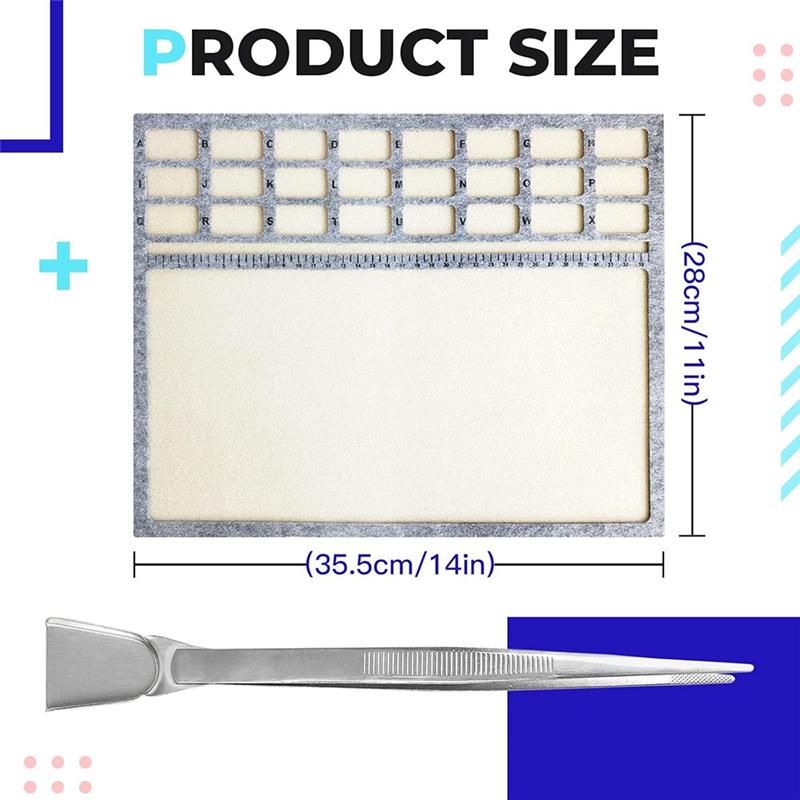 Beading Trays Boards With Centimeter Alphabetic Scale Beads Tray Bead Pads For Art Crafts Jewelry Making Beading Supplies