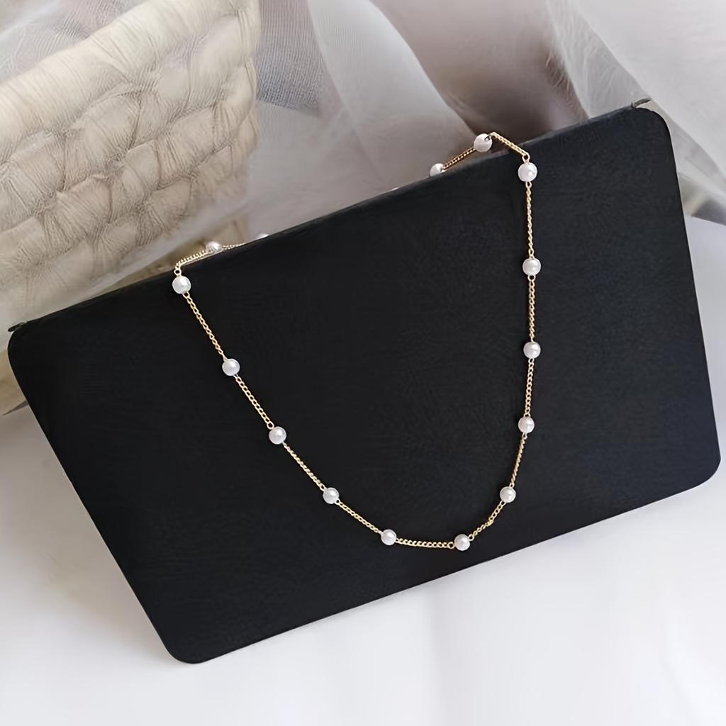 Simple Temperament, Versatile Imitation Pearl Necklace, Fashionable Beach Resort Chain for Men and Women