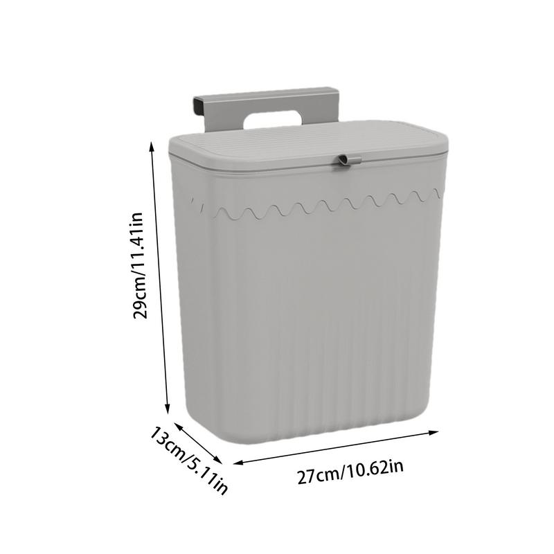 Hang Trash Can Kitchen Garbage Container Garbage Bin Trash Container With Lid Kitchen Accessories No Drilling Trash Container