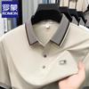 ROMON Men's Summer Business Casual Short-Sleeve Polo T-Shirt