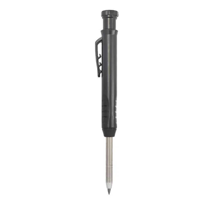 Solid Carpenter's Pencil Woodworking Mechanical Pencil Deep Hole Marker Construction Marking Tools Refill Leads Marking Tools