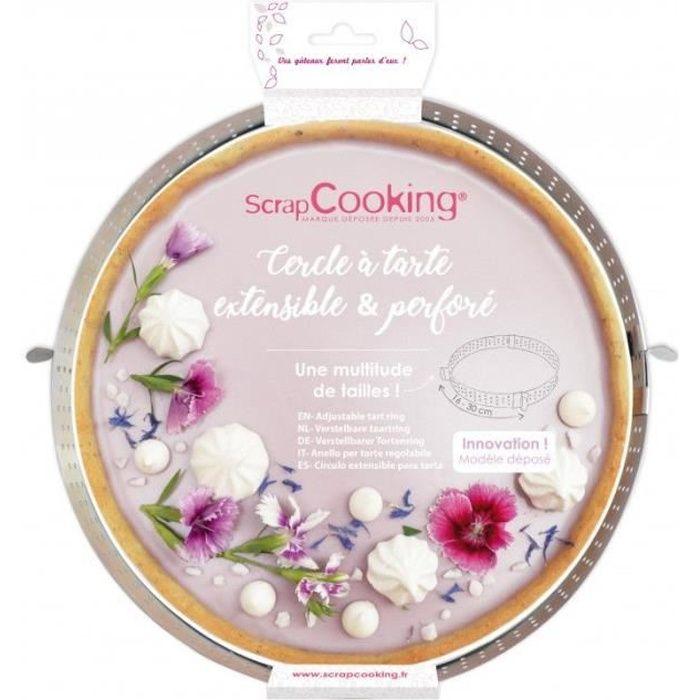 Cercle à tarte extensible perforé - 16 à 30 cm