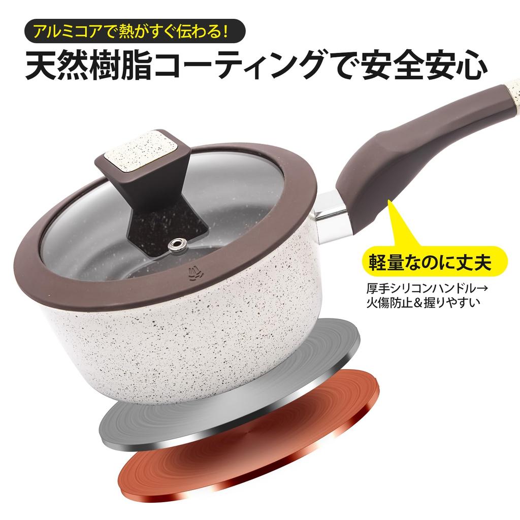 WANGYUANJI 16cm Milk Miso Soup Saucepan with Induction and Gas Milk Sauce Stock Easy to Perfect for Single Home Use Saucepan, Pot, Pot, Lid,