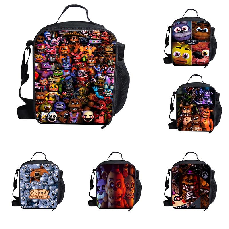 Multipurpose Five Nights At Freddy's Lunch Bag For Kids Adults Large Enough For Lunch Box Pencil Case Mug