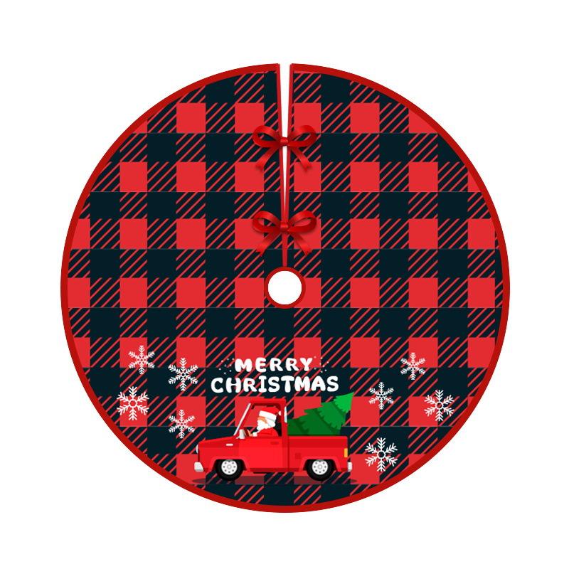 Christmas Tree Skirt Craft Christmas Decorations Cartoon Print Ornaments Christmas Supplies