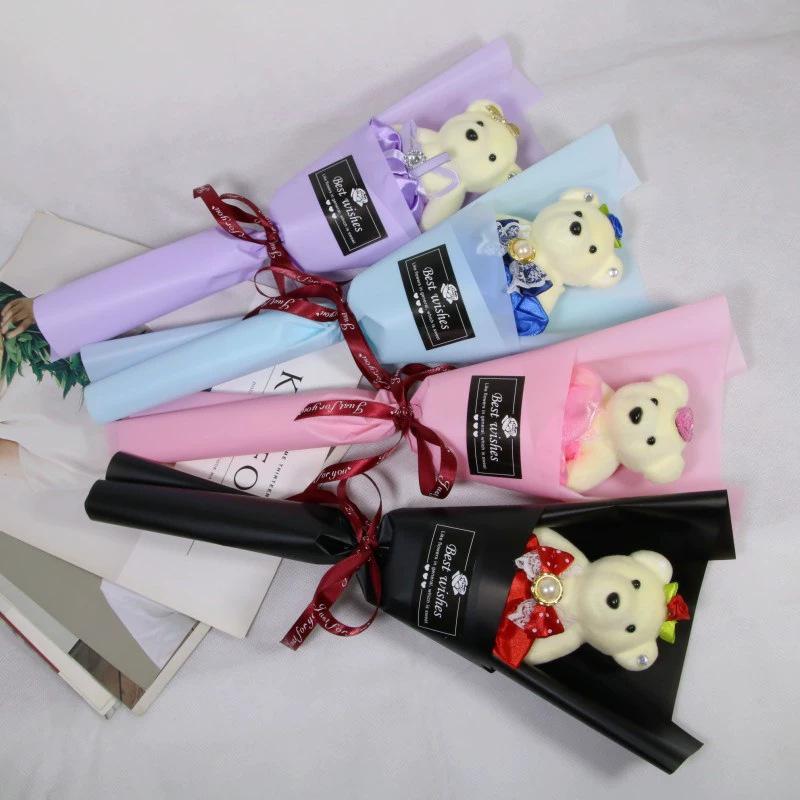 Graduation Doll Bouquet Graduation Season Sunflower Roses Single Cartoon Bear Teachers' Day Gift