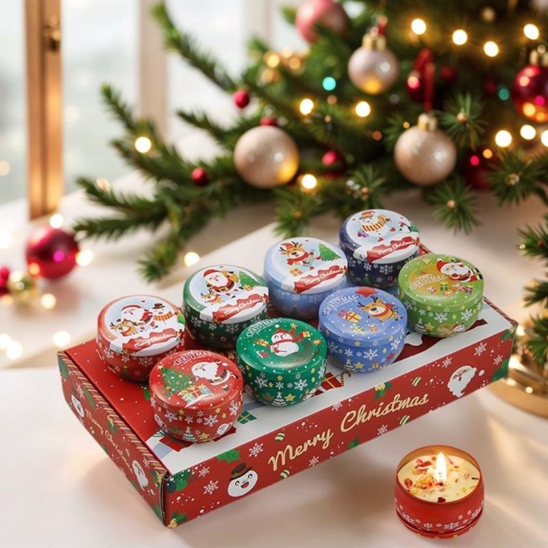Holiday Scented Candle Long Burning 8 Hour Christmas Decoration Gift In Gift Box Natural Aromatherapies Candle