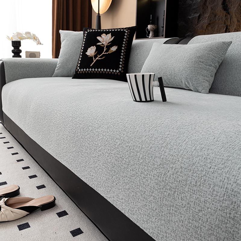 Sofa Cushion Couch Covers Living Room Non-Slip Armrest Sofa Cushion Mat  Spring Universal Chenille Sofa Slipcover 5-Colors