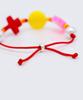 Bonbeau Happy Smile Color Motif Knot Bracelet Smile Color Acrylic Motif Bead Knot Thread Bracelet