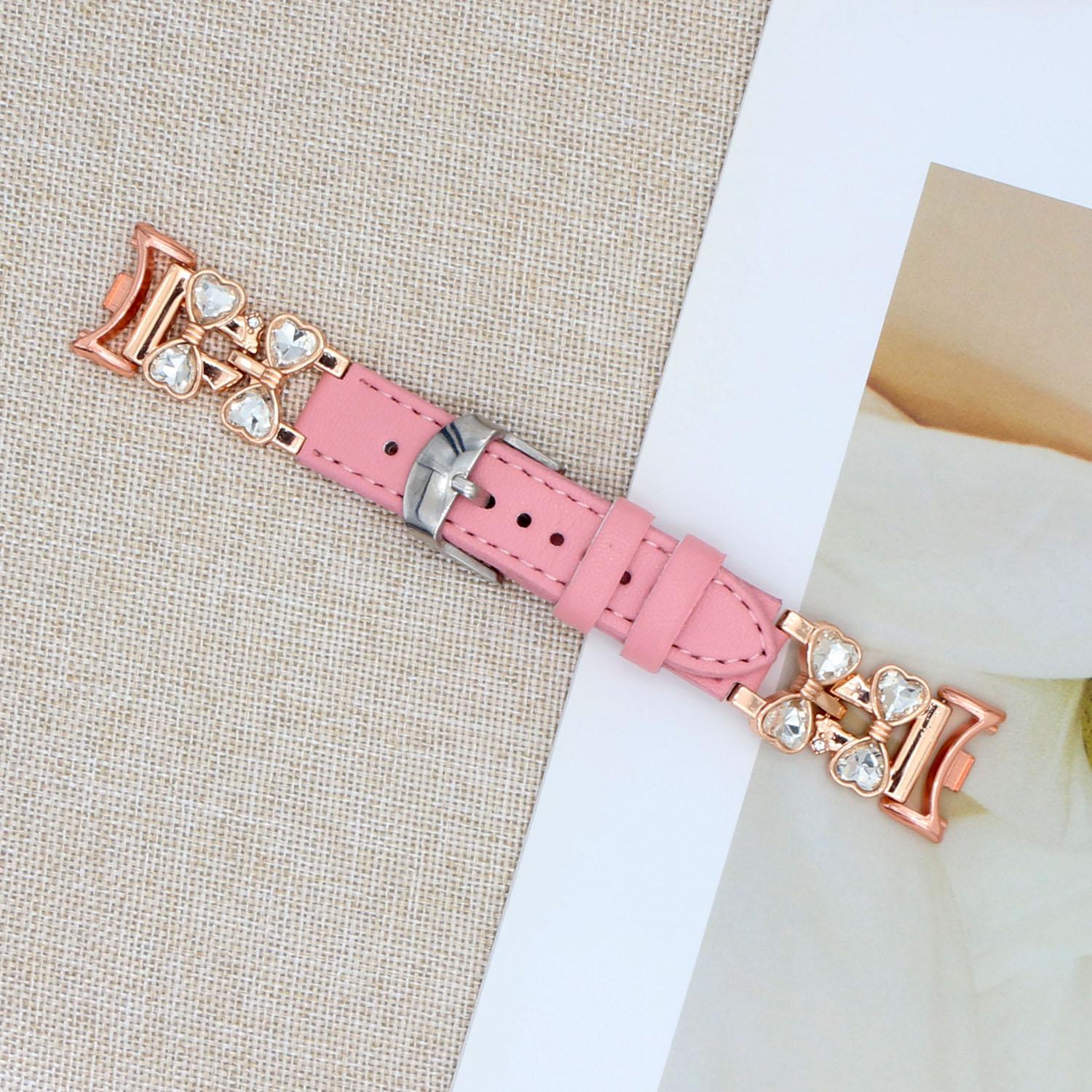 

Dressy Wristband Strap for Mi Band 8 Bracelet Women Jewelry Wristband Bands for Xiaomi Smart Band 10 9 8 Replacement Watchband рожевий