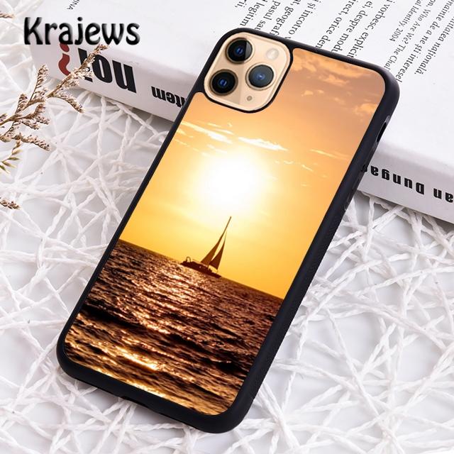 Krajews Segelschiff Boot Bunte Handyhülle Cover Für iPhone 14 5 SE 6s 7 8 plus X XR XS 11 12 13 pro max Samsung S21 S22ultra