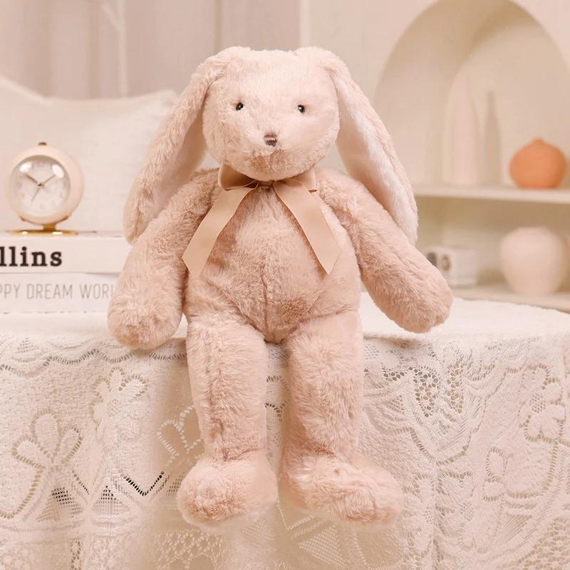 Easter Rabbit Plush Toys Soft Bunny Stuffed Animal Rabbit with Long Ear for Children Accompany Doll Birthday Gift Photo Props