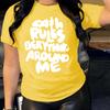 Cotton T-Shirt Short Sleeve Round Neck Women 2d Print Tops