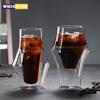 Nouă Cană Creativă din Sticlă cu Strat Dublu, Cană pentru Cafea Espresso, Anti-opărire, pentru Lapte, Petrecere, Vin Brandy, Ceașcă de Ceai, Cană 120/250/335ml