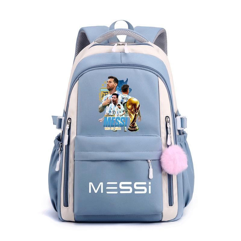 Surrounding Football Star School Bag Junior High School Elementary School Male Sports Large Capacity Messi Burden Reduction Backpack