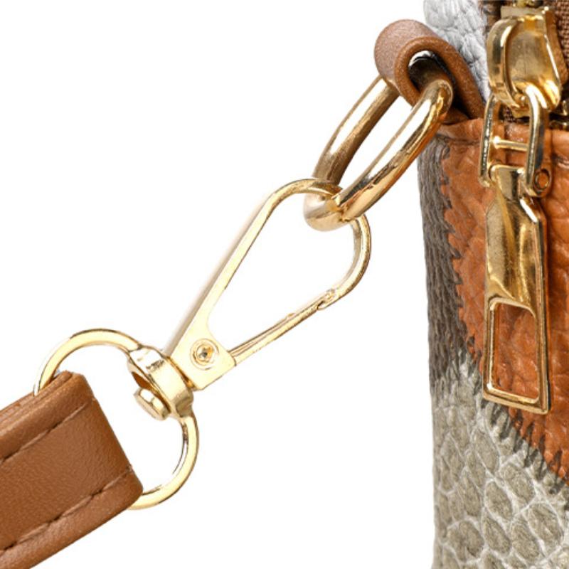 Mobile Phone Bag Messenger Bag for Women Multi-compartment Zipper Versatile Fashion Vertical Exquisite Soft Leather Small Bag