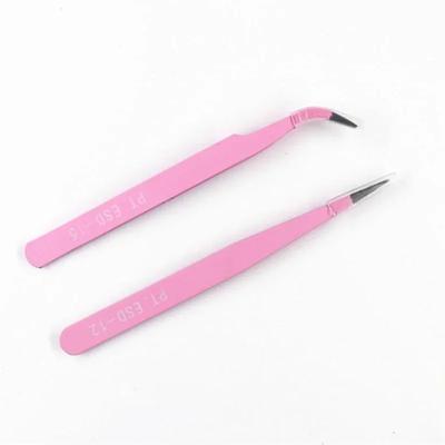 Anti - Static Stainless Steel Tweezers (Elbow and Straight) for Kitchen Bakeware Decoration, Cake Mold Sugarcraft Tool, 2Pcs/set