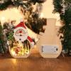Merry Christmas Gift Led Luminous Santa  Snowman Shape Wooden  Ornaments