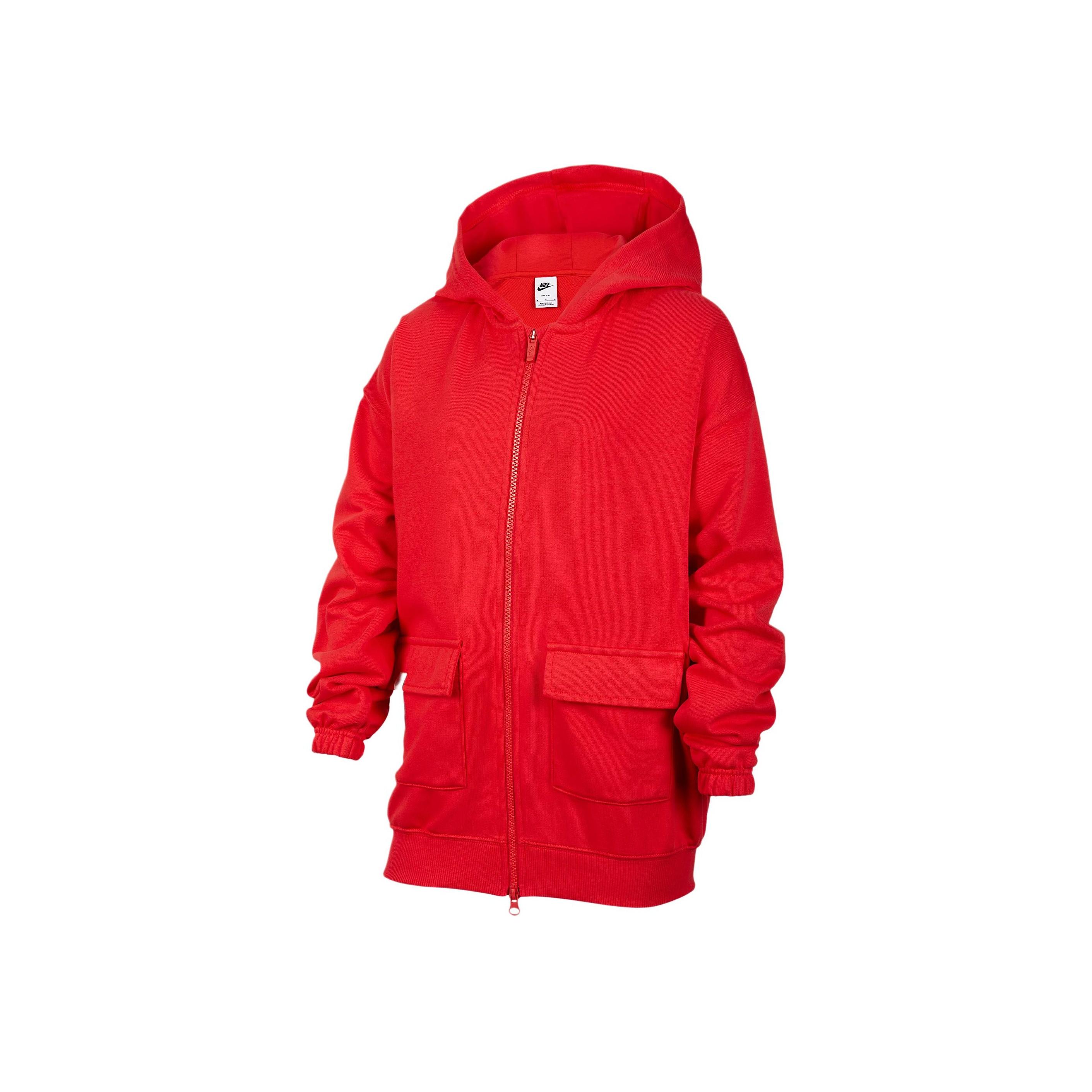 Nike G NSW DF FLC Худи оверсайз для танцев Удобные детские куртки Красный FZ5549657 XL