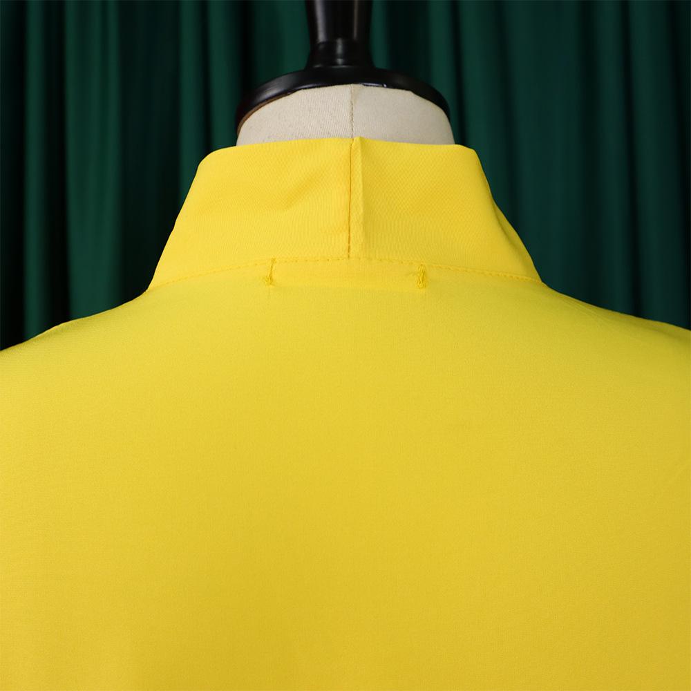 Spring and Summer Women's Dress Plus Size Loose Casual Ruffle Sleeve Tie Solid Color Dresses