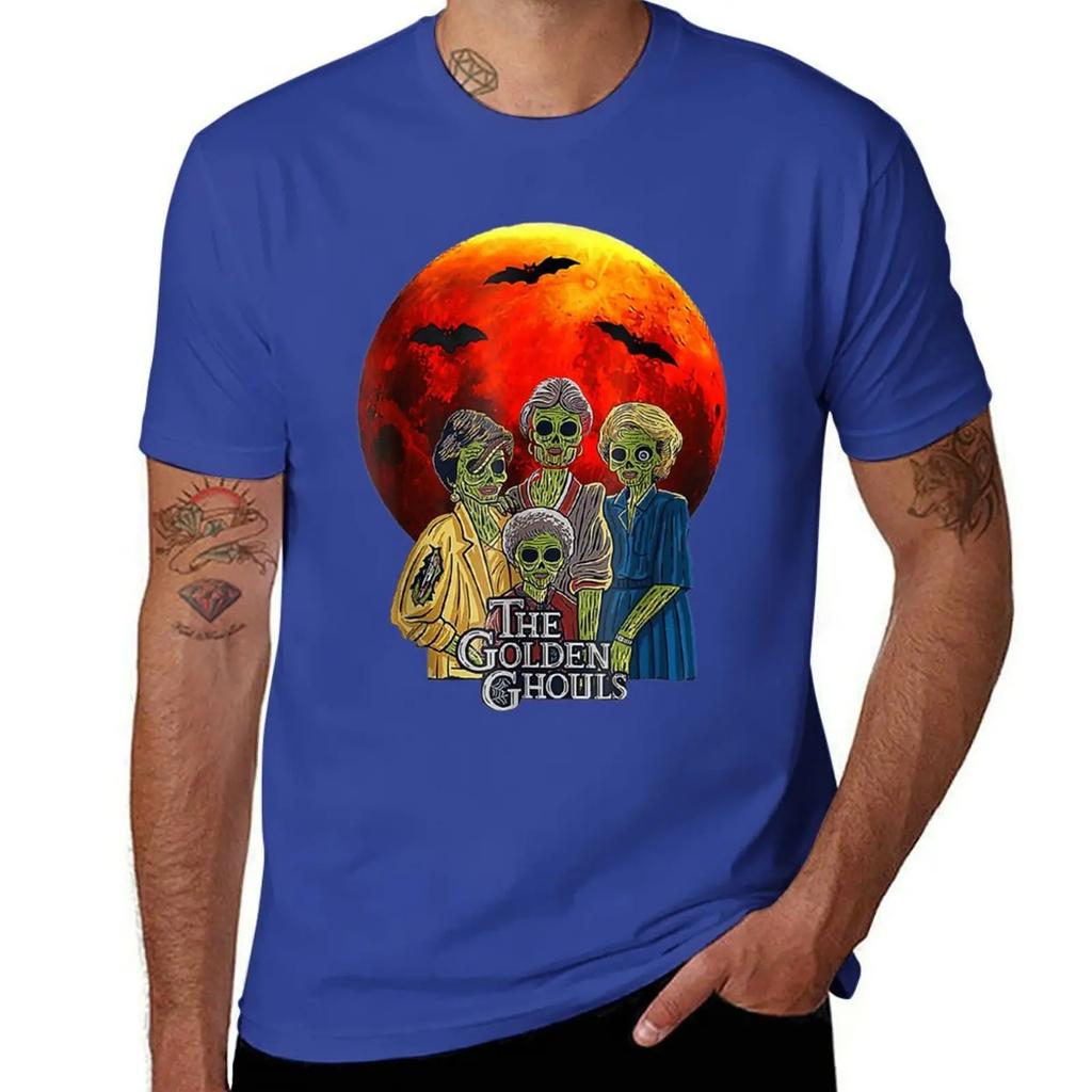 The Golden Ghouls TShirt Anime Tshirt Graphics Blacks Mens T Shirts