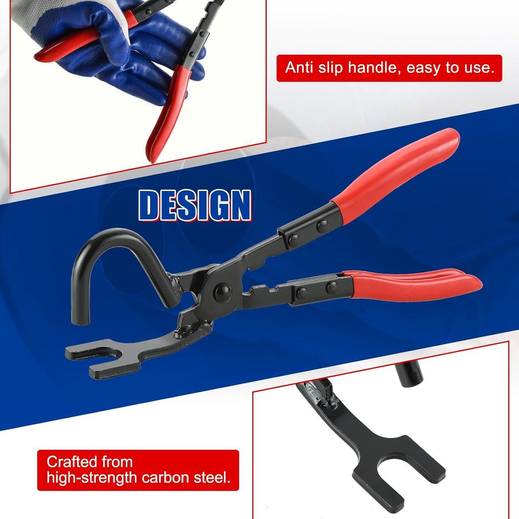 Exhaust Hanger Removal Tool Heavy Duty Pliers for Easy Separation of Rubber Brackets & Hangers Exhaust Hanger Removal Pliers Compatible with All Ex
