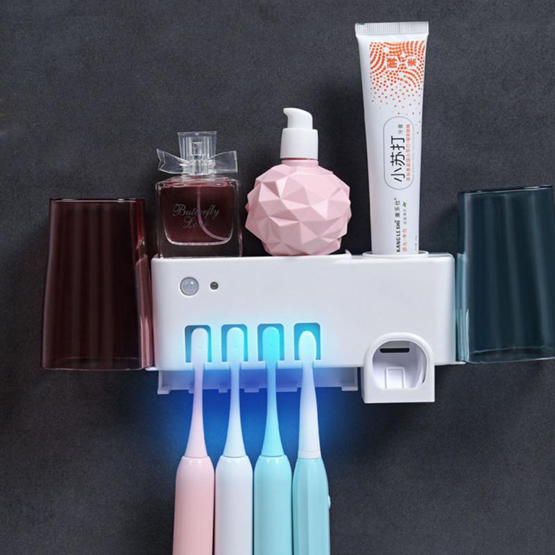 Buy Solar Energy UV Toothbrush Disinfectant Brush Cleaning Storage Bathroom Toothpaste Dispenser