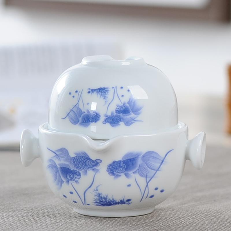 High Quality Ceramic Tea Set Travel Teaware Include 1 Pot 1 Cup,Beautiful and Easy Teapot Kettle,kung Fu Teaset Elegant Gaiwan