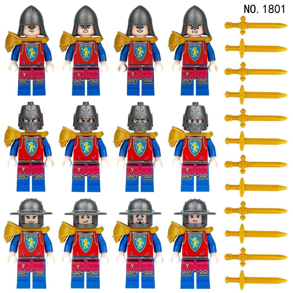 Medieval Knight Castle Building Blocks & Toy Soldiers Kit - 1813 Pieces