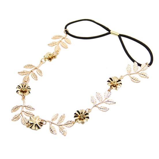 

Женская элегантная барочная повязка на голову с эластичной лентой в виде листа и цветка, для вечеринки, пляжа, подарок