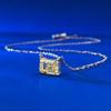 New S925 Silver Ancient Style Road Connection Necklace Pendant Fashionable and Simple Wedding Jewelry