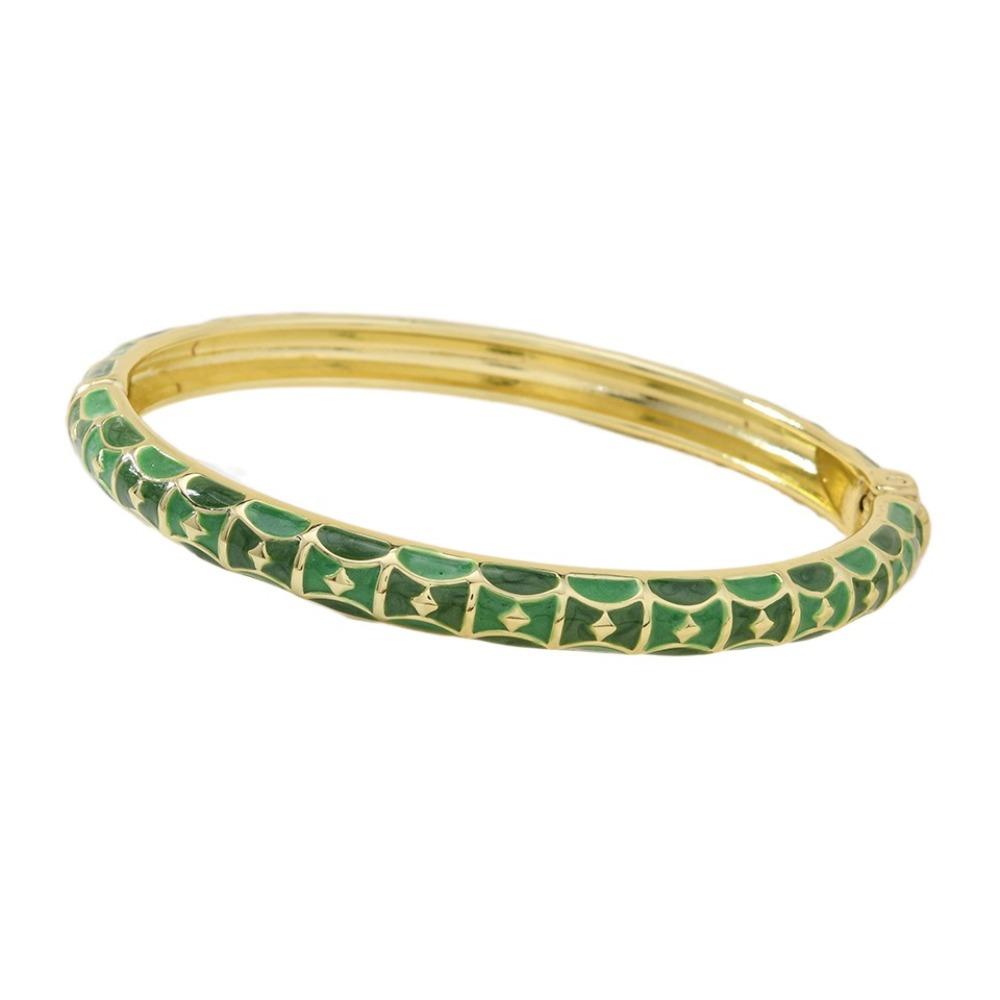 Chinese Hawaiian Flower Bangle Square Shape Women's Hand Bracelet Vintage Cloisonne Bangle Girls