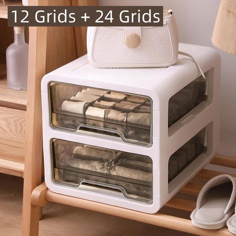 Drawer Style Storage Box for Household Underwear Transparent Bras Socks Classified Storage Box Underwear Storage Cabinet