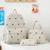 Schoolbag Wholesale New Teen School Bag Corduroy Printing Primary School High School College Student Double Shoulder Back Computer Bag