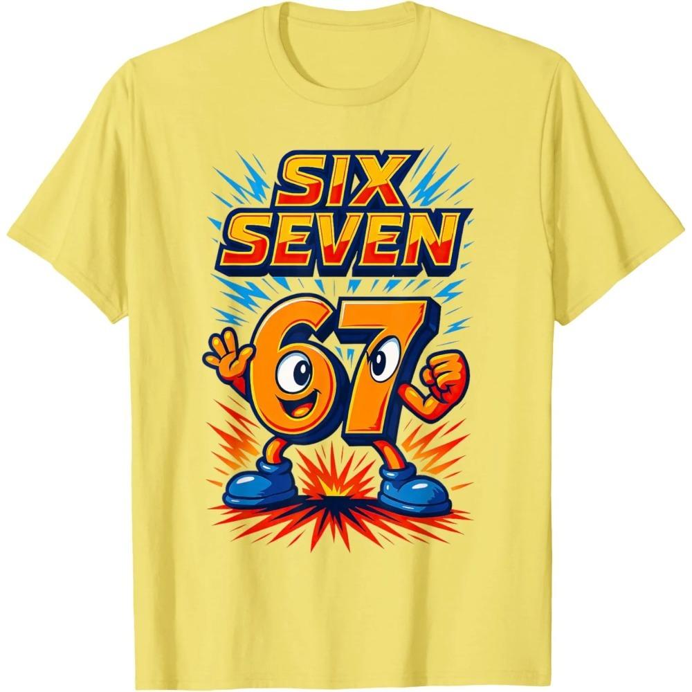 Summer 67 Six Seven Cool Funny Printed T-shirt Kids T-Shirts Fashion Oys Girls Cotton Tee Italian 67 Casual Children Clothes Top
